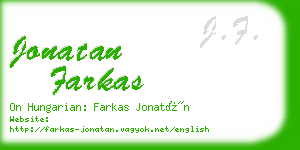 jonatan farkas business card